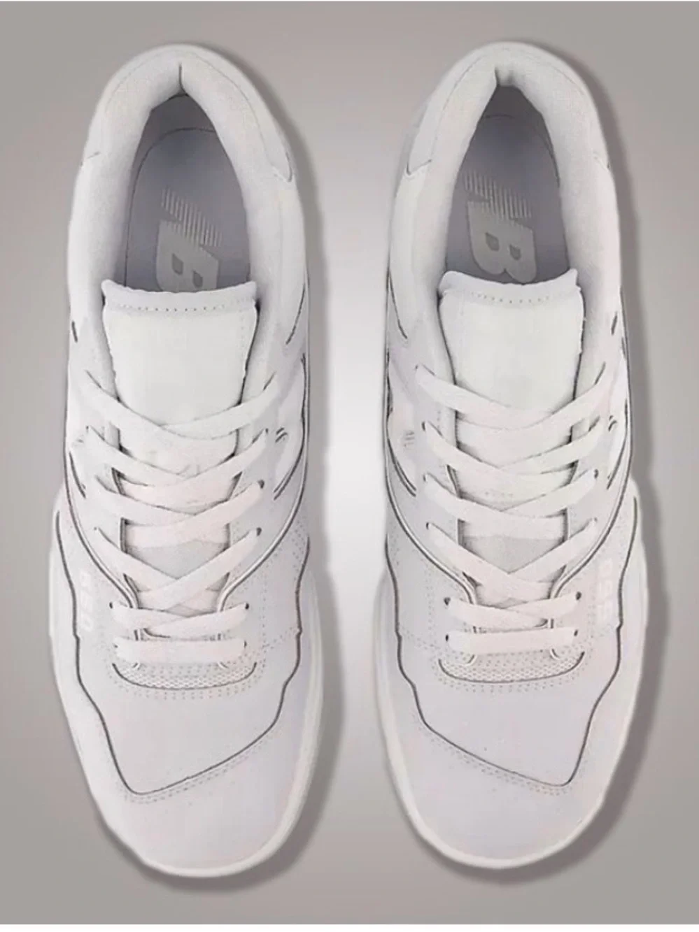New Balance White Low-Top Lace-Up Sneakers